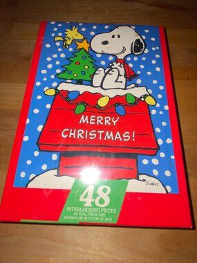 Hallmark Springbok Jigsaw Puzzle Snoopy Merry Christmas Doghouse Sealed